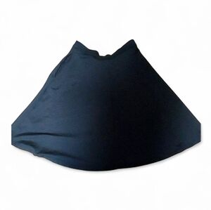 Adrienne Vittadini Black Pull On Knit Stretch Skirt A Line Swing Pockets Small